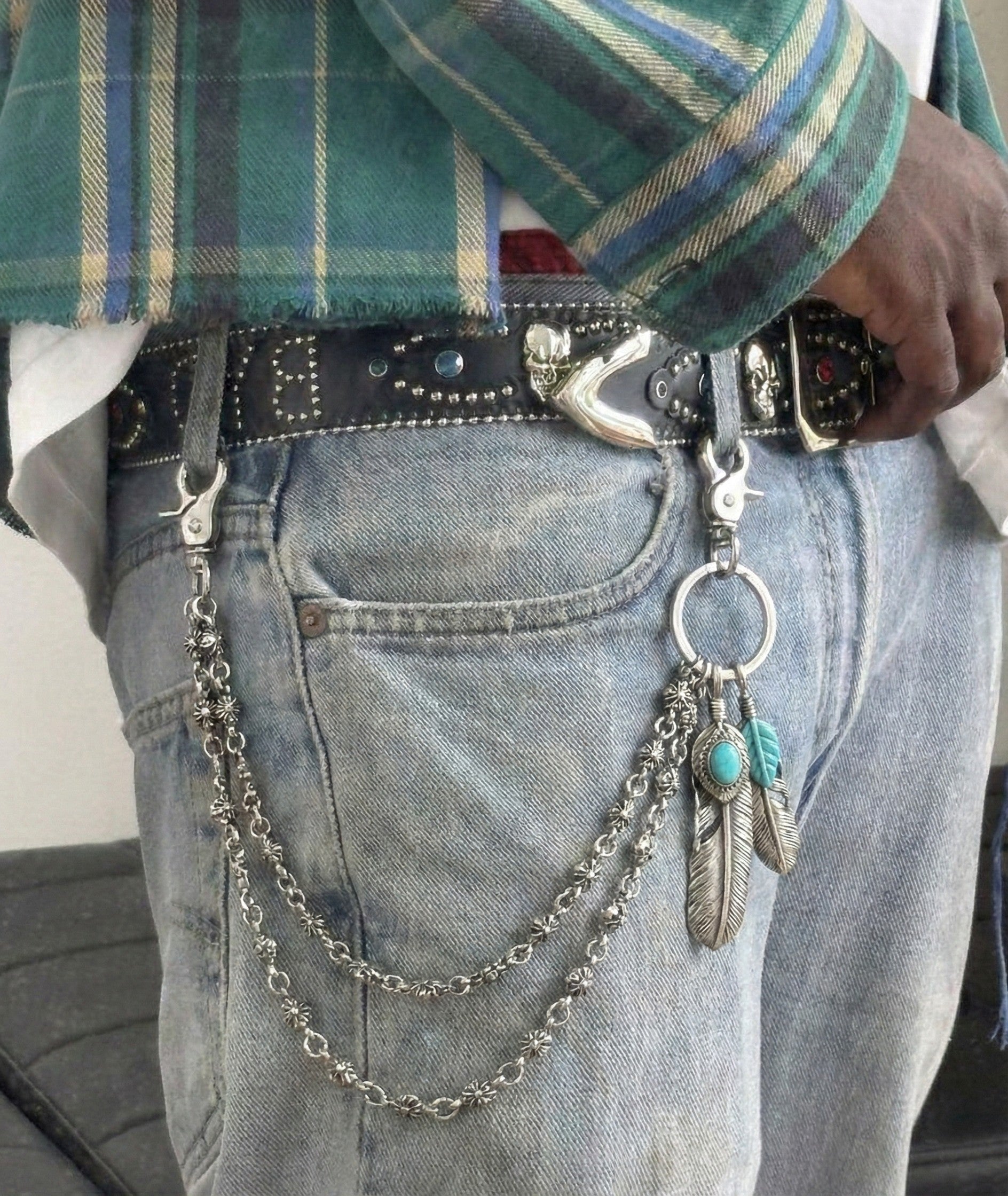 Feather Jeans Chain