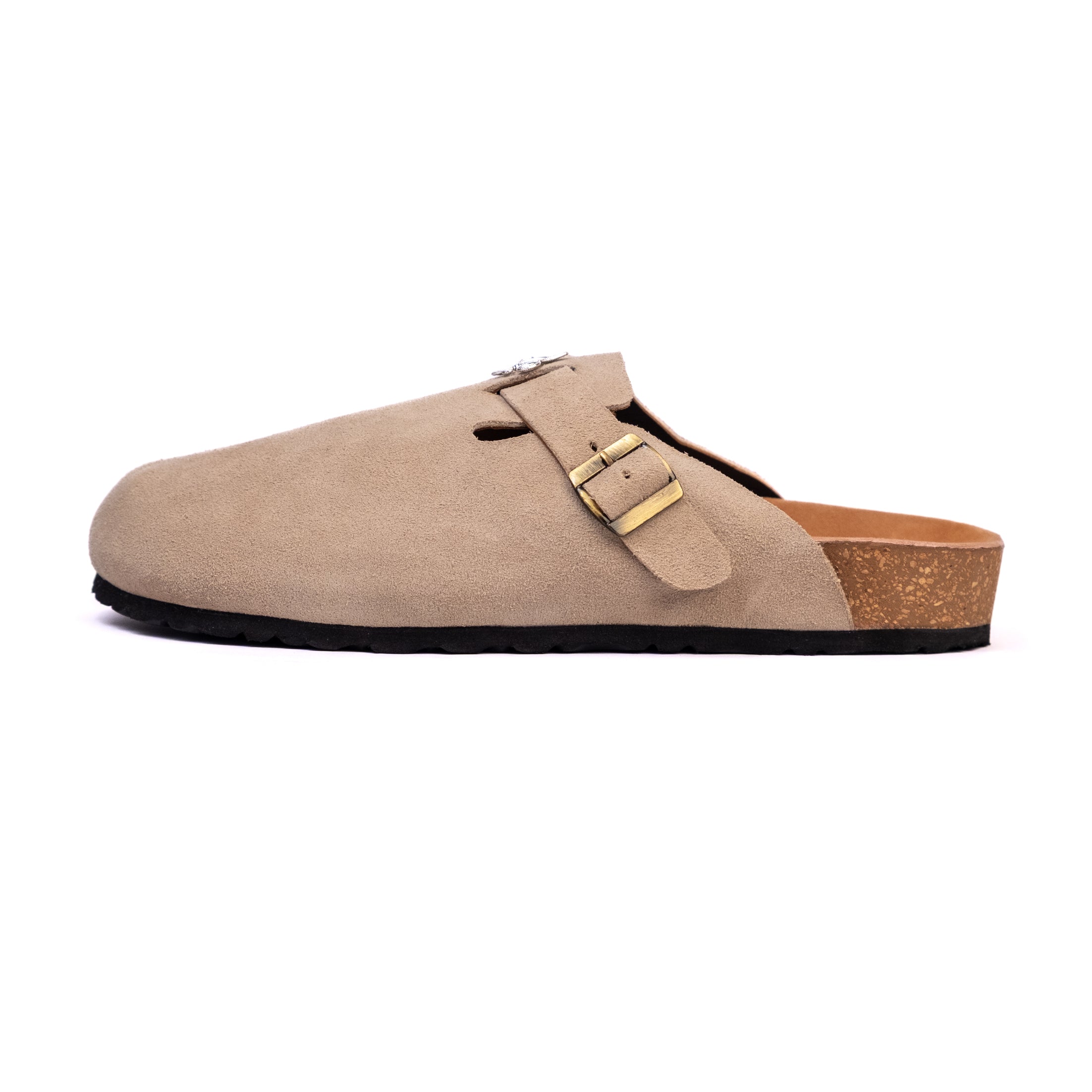 Beige Suede Mule
